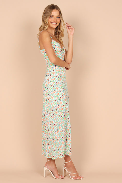 Chiffon Halter V Neck Dress