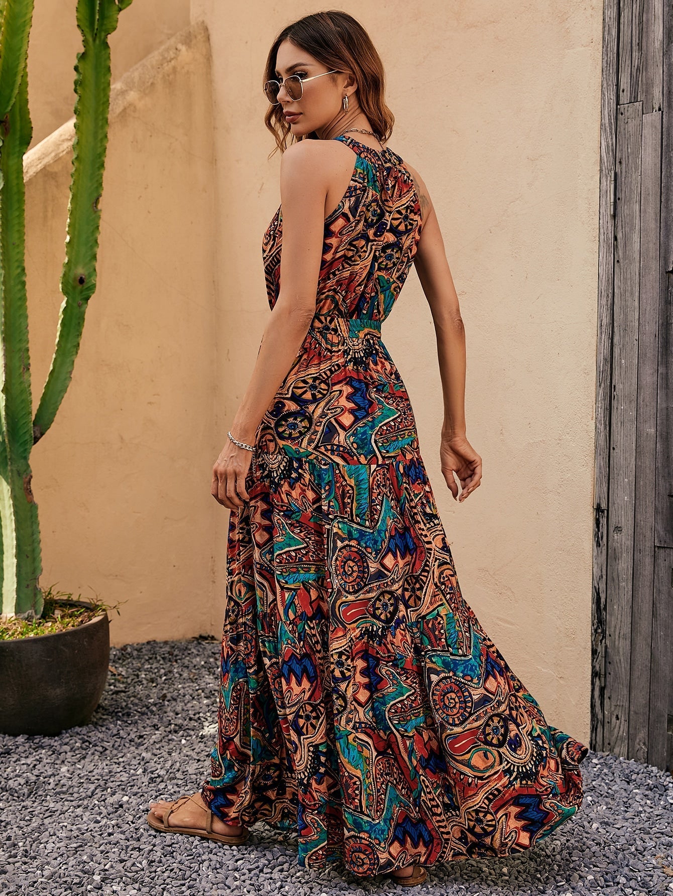 Belt Halter Dress