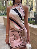 Satin Halter Elegant Sets