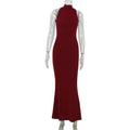 Arrival Party Red Carpet Dress Elegant Halter Sheath Fishtail Dress
