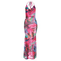 Halter See through Backless Slim Fit Sheath Dress