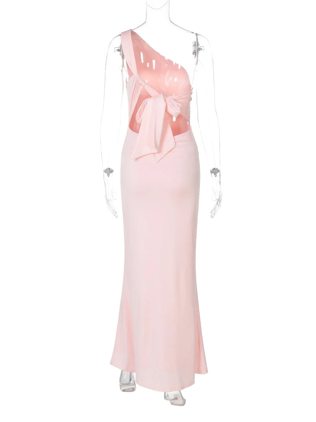 Around Halter Draped Backless Long Dress