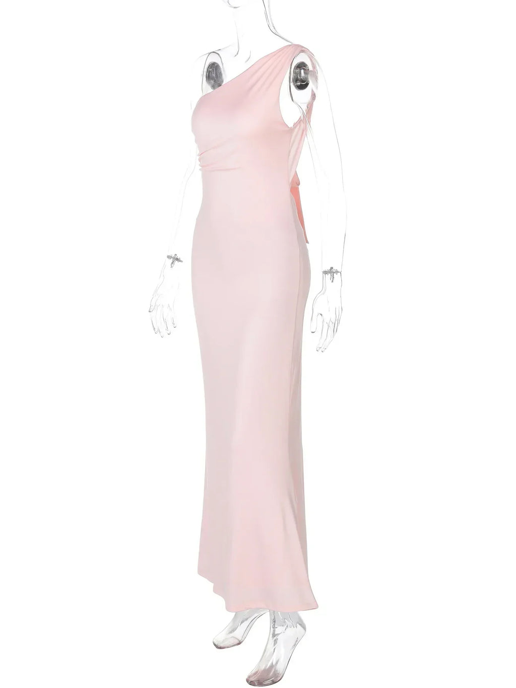 Around Halter Draped Backless Long Dress