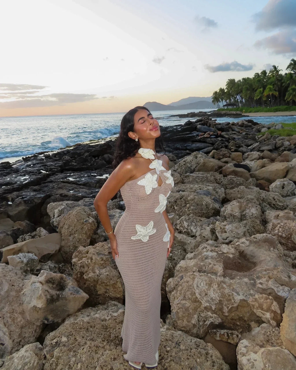 Floral Halter Maxi Dress Summer Splice Backless Design