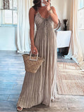 Backless U-Neck Halter Dress